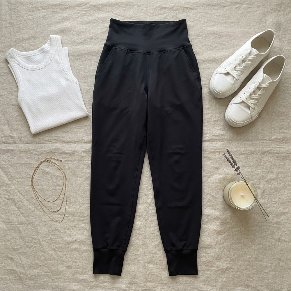 Old Navy Active Elevate Go-Dry High Waisted Jogger Pants Black Womens XS